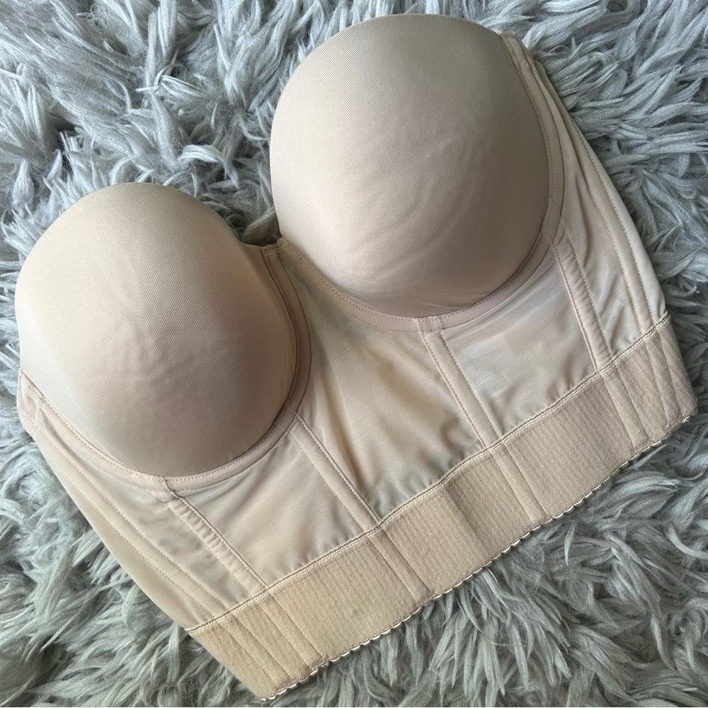 Wacoal Red Carpet Long Line bustier bra top women’s size 34DDD - Picture 3 of 10